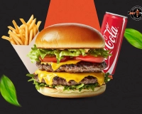 Menu double chicken burger