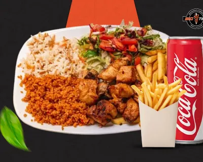 Menu assiette chicken jaune